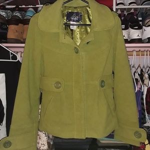 Olive green pea coat